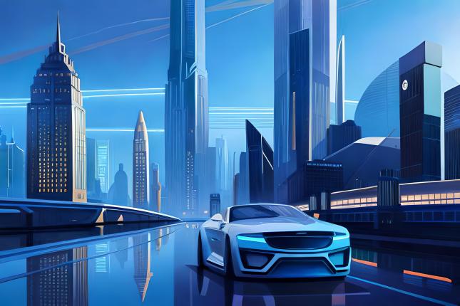 Car driven by AI
