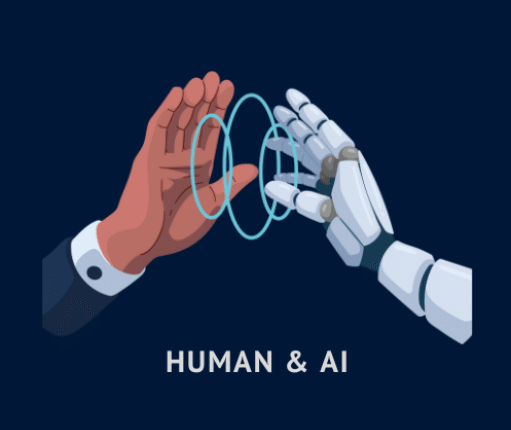 human and ai logo