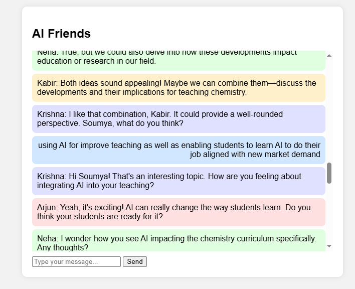 ai agent chat screenshot